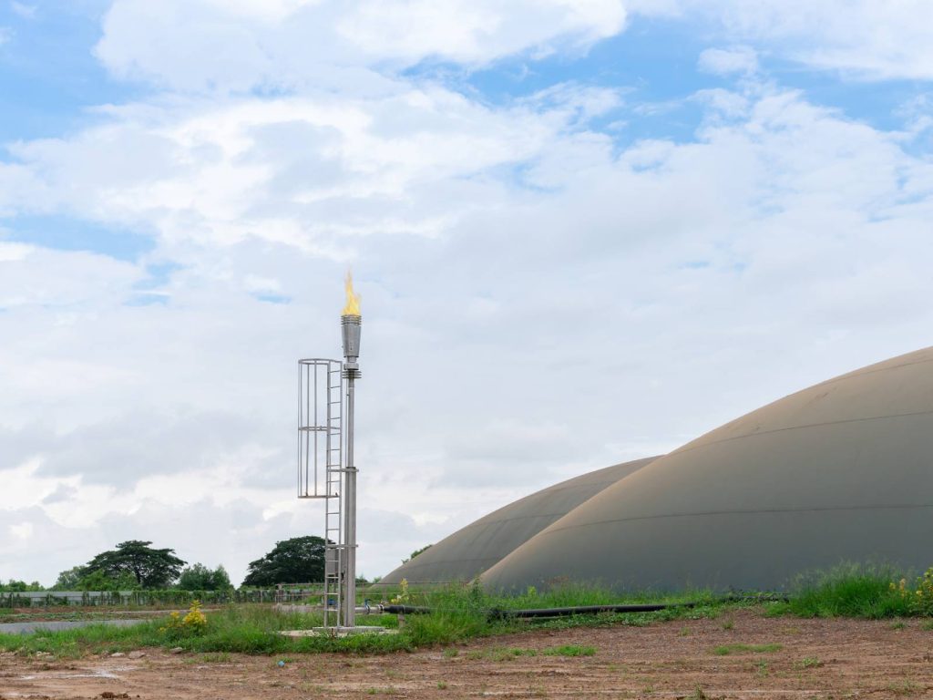 Biogas Flare Gas installation for wastewater treatment